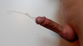 Male Orgasm with Huge Cumshot After Nice Cock Growing