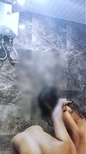 College Girl Fucking Hard in Bathroom with Her Ex