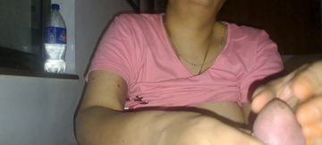 My beautiful wife giving me handjob