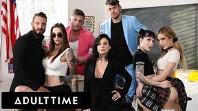 ADULT TIME - Driving Students CAN&#039;T STOP FUCKING IN CLASS! Ft Rocky Emerson, Aiden Ashley, AND MORE!