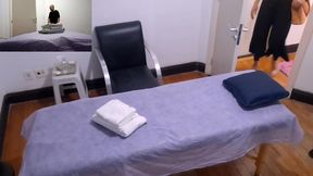 massage ends up ending in sex, the masseur had sex until he came in her while giving the massage.