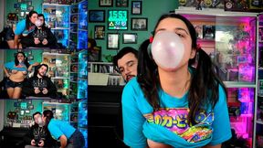 Annoying stepsister tease untill you loose your game - Bunny Looner