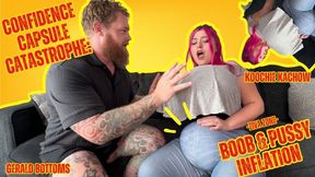 HD Confidence Capsule Catastrophe: Boob And Pussy Inflation