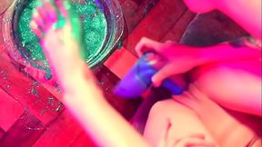 Barefoot Stuck in Glue &amp_ Masturbation