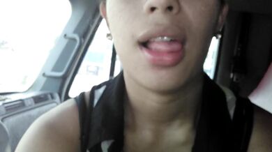 Cute latina takes his big truck deep in her throat for cash