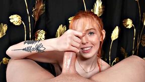 Dirty POV smalltitted 21yo slut shows stroking skills
