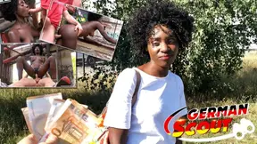 German scout picks up ebony MILF ZAAWAADI for public pickup sex