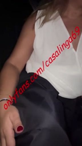 my colleague gives me a lift, he wants to fuck... I call my boyfriend and have him film it