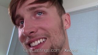 Gaycastings bearded newcomer hammered with facial