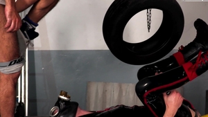 Breath Control Dominates the Gimp's Every Breath