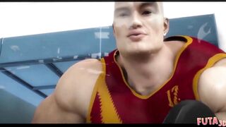 Futa3DX - Futa Babe Gets DP'D Hard At The Gym