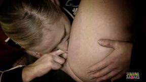 Bi women using a dildo join in group sex with soldiers