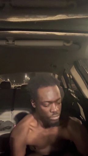 In Da Car at a Public Parking Lot Trying Not To Get Caught By Security For Just Doin A Lil Jerkin And Fingering Myself   Clip 1