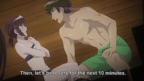 Hentai Anime In Cheating With Hairy Babe In Sauna
