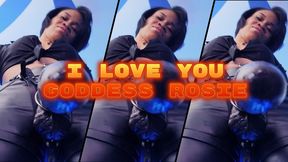 I Love You Goddess Rosie- Ebony Femdom Goddess Rosie Reed Homewrecker Faggot Talk Make Me Bi Strap On JOI- standard definition