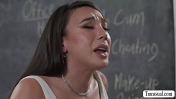 Smoking hot TS stepdaughter analed by black stedad