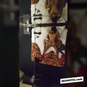 Black Amateur Couple's Hardcore Homemade Interracial Sex Tape