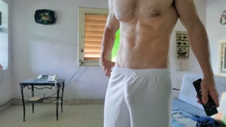 You can see my cock through my white shorts