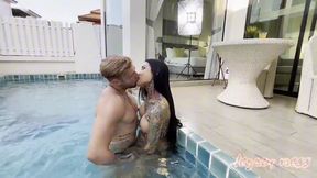 Sexy Big Cock Beautiful Asian Tattooed Shemale dominates and fuck with big ass muscle guy