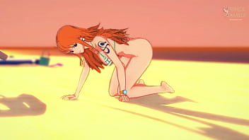 Nami gets horny and wants you to take off her tight jeans - One Piece