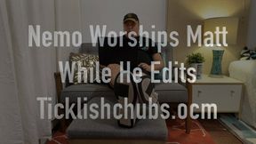 Nemo Worships Matt's Meaty Feet and Toes, Sucks and Licks Every Inch, While Matt Edits and Moans (1080p HD)