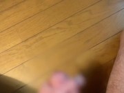 【日本人】コリコリに勃った乳首を弄りながら熱くなったチンポをシゴいて床に思いっきり射精してしまう変態【#65】