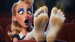 SMELLY TOE SOCKS IN MOVIE THEATER + SURPRISE