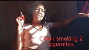 Chain smoking 2 cigarettes