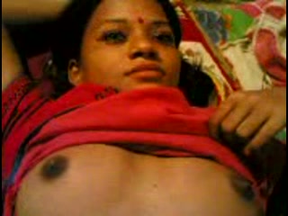 Gorgeous and cute dark skin Desi teen filmed on the bed