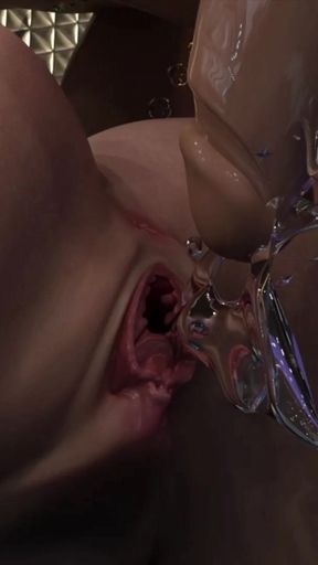 Shemale Sex Bot Fucking Vanessa With Big Cock And Make Her Pussy Squirts   Clip 1