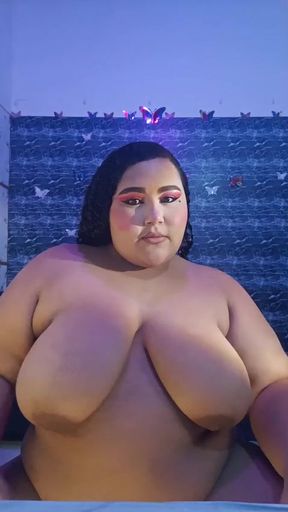 Look at my huge tits bouncing, do you want them on your face?