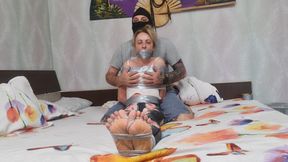 struggle while i am tied and gaged with tape