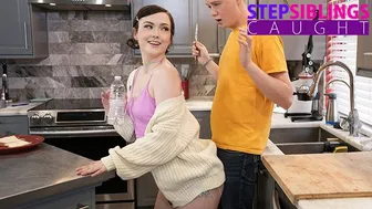 Jade Valentine explores her stepbrother's hard dick with her perky body
