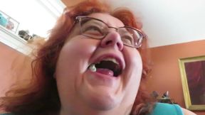 Gum chewing and blowing by Naughty Nurse Vicki