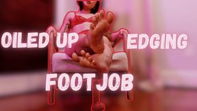 OILED UP EDGING FOOTJOB