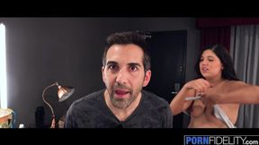 Miranda's creamy beaver lubricates the cab driver's hungry cock&#x1F346;