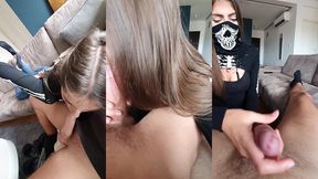 cfnm teen blowjob and rimming - pov blowjob