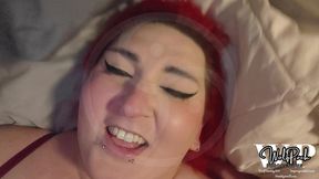 big tits asian american sissy tranny trap used to warm her daddy dom up for the main event