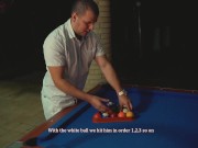 follo duro en una mesa de billar y recibo un gran semen en mi cara kathalina7777