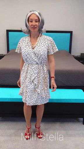 Sherry in a White dress with Hearts