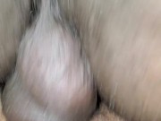 ASMR.  BHM christmas fuck and creampie close up doggy style on ebony bbw.