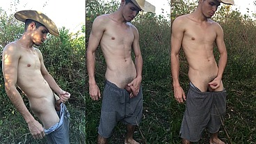 agroboy gozando no meio da fazenda