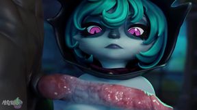 White Queen Seduces BBC in Dark Alley for Hardcore Anime Orgasm