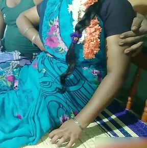 aunty boobs pressing with house woner
