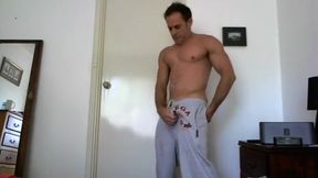 Scally Stud Jerk Off in Sweatpants