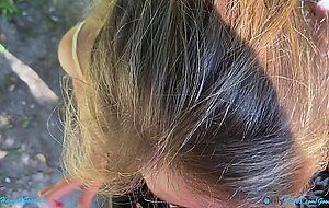 Goodegirl75, beautiful blue eyed girlfriend takes massive public facial then goes on a cum walk,