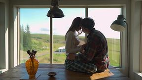 Passionate Foreplay Leads To Sensual Sex, When a Slim Busty Babe Lets Her BF Fuck Her On the Table