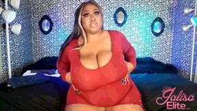Red Dress StripTease and BBW Worship (MP4 Version)