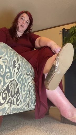 She Dangles and Shakes Her Foot While Instructing You to Cum -part 1 Out of 2