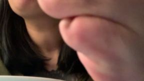 Giantess Marci Finds Tinies While Eating and Taunts Them